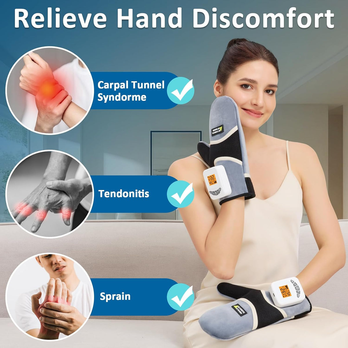 Feet Warmers, 5000mAh Rechargeable Foot &Ankle Heating Pad for Circulation