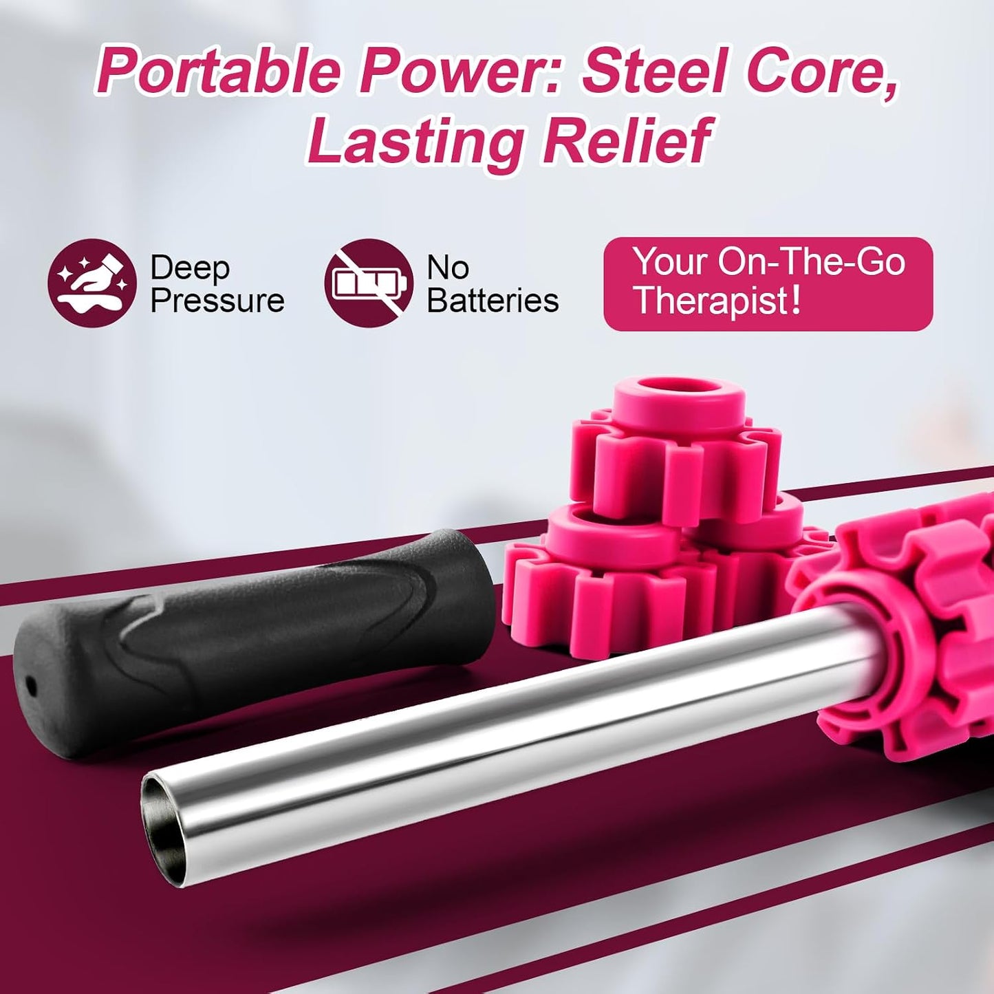 Massage Roller, Muscle Roller Stick, Therapy Roller Stick for Legs, Calf, Thigh, Lipo Roller for Relief Muscles, Deep Tissue Massage Rolling Pin for Trigger Points, Help Sore Muscle Recovery