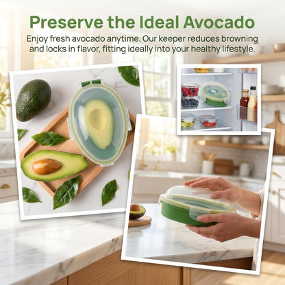 DOITOOL Avocado Keeper, Avocados Storage Container, Reusable Saver Holder, Silicone Fridge Container for Freshness, Refrigerator Vegetable Case Saver, Clear Box for Vegetarians