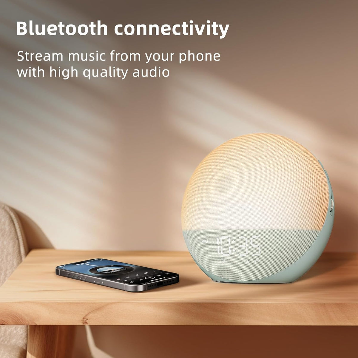 Odokee Sunrise Alarm Clock White Noise Machine: Natural Wake Up Light