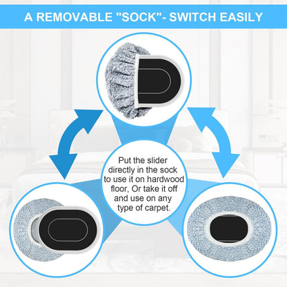 New Upgrade Furniture Sliders: Multi-Surface 3-in-1 Furniture Movers Slider | Heavy Moving Pads with 8PCS 4.3" Carpet Sliders + 4PCS Hard Floor Socks + 1 Lifter - Protect Floor and Easily Move Furniture