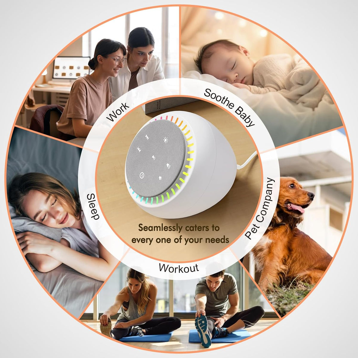 DreamSky Sound Machine for Sleep, White Noise for Sleeping Adults & Baby