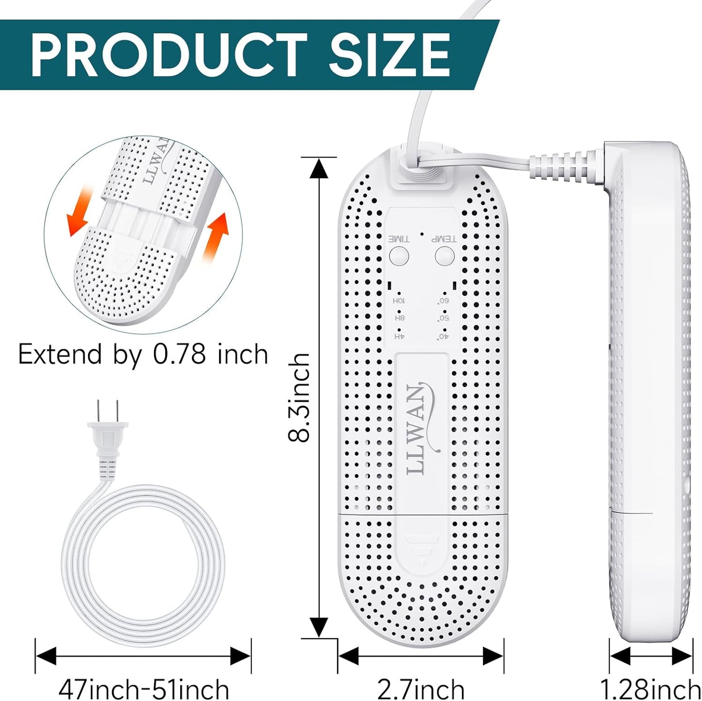 Boot Dryer for Work Boots, Electric Portable Shoe Dryer with Timer for Sneaker Socks Gloves Drying, Boot Warmer Extendable for Rainy Seasons Winter Travel