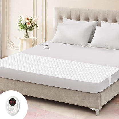 Bwarm Waterproof Heated Mattress Pad Foot Queen, 9 Heat Settings