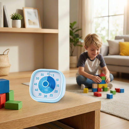 60 Minute Visual Timer for Kids, Countdown Clock with Silent or Ticking Sound, Easy Twist Dial for Classroom, Teachers, Students, Homework, Reading, ADHD Focus