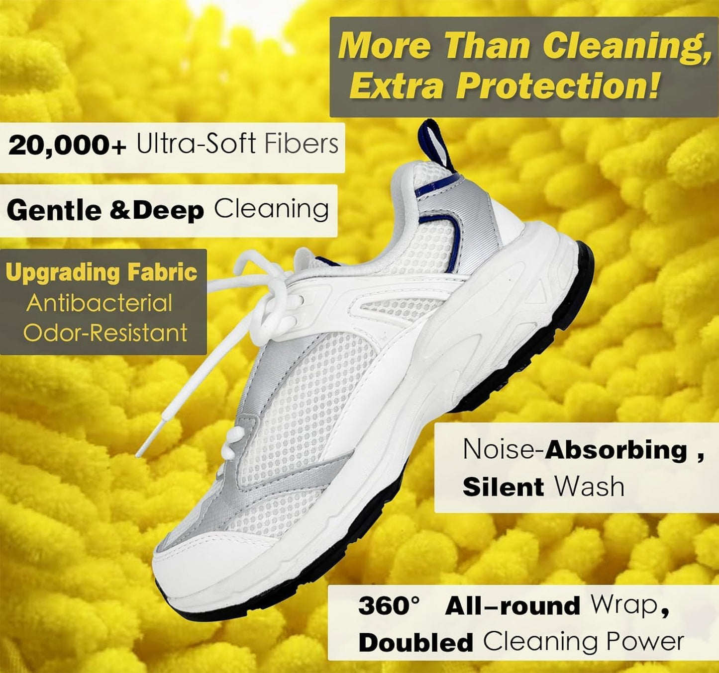 Shoe Washing Machine Bag,Laundry Shoe Bag for Washer and Dryer,Reusable Shoe Cleaning Bag for Sneakers,Tennis Shoes,With Self-locking Zipper, Microfiber Inside,Include Shoe Bag (Pro Grey - 1 Pack)