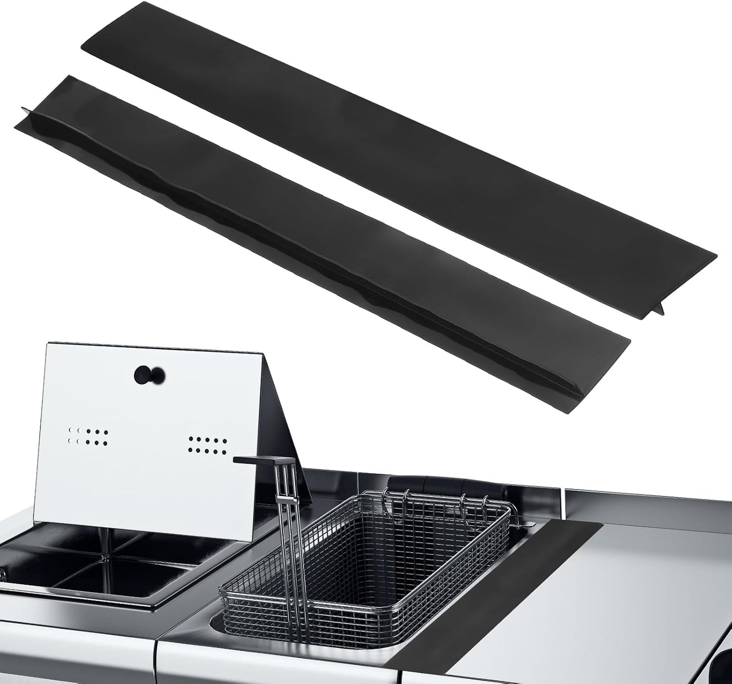 PATIKIL Silicone Stove Gap Covers, 2 Pack Kitchen Stove Gap Filler 25 Inch Heat Resistant Oven Gap Filler Seal Strips for Stovetop Ovens and Counter, Gray