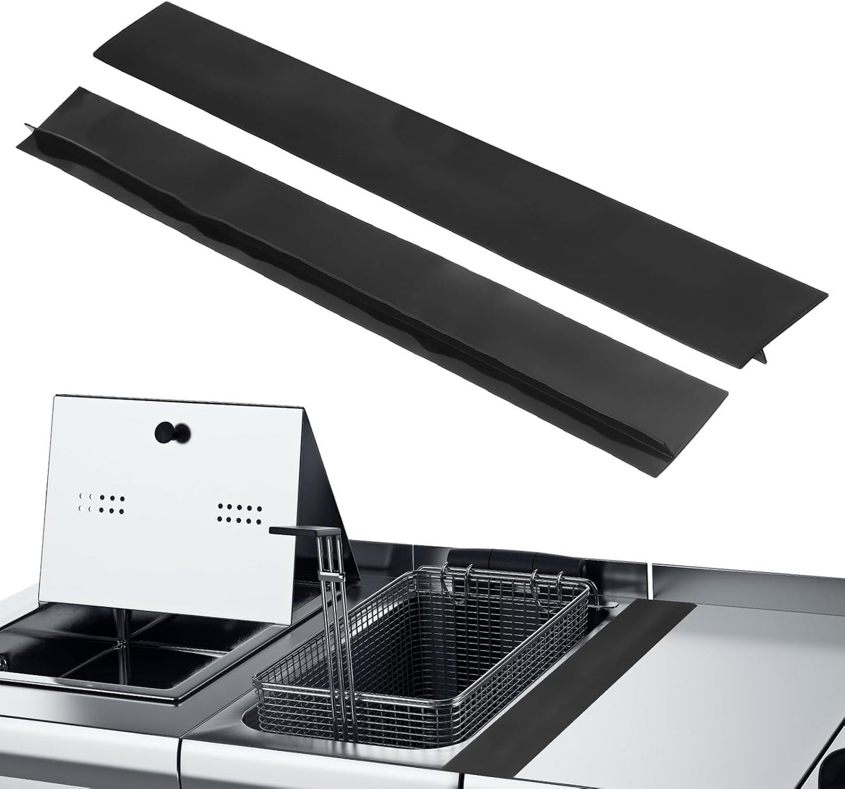 PATIKIL Silicone Stove Gap Covers, 2 Pack Kitchen Stove Gap Filler 25 Inch Heat Resistant Oven Gap Filler Seal Strips for Stovetop Ovens and Counter, Gray