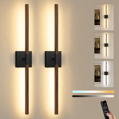 Rayogale Black Battery Operated Wall Sconce with Remote Control 8000mAh
