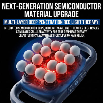16-Head Massage Gun Deep Tissue, 9 Speeds & 9 Models Electric Percussion Muscle Massager, Quiet Portable Back Massager for Pain Relief, Relaxation for Back, Neck, Shoulders, Legs, Feet (42head)