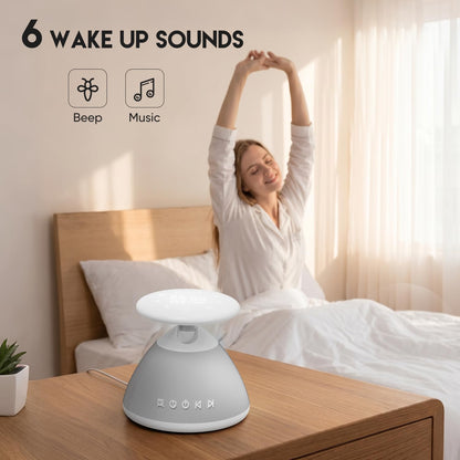 White Noise Sound Machine for Sleeping with Night Light 50 Soothing Sounds | 9 Colors Adjustable Brightness Auto-Off Timer Alarm Clock Touch Screen Control Sleep Sound Machines for Baby Adults Home