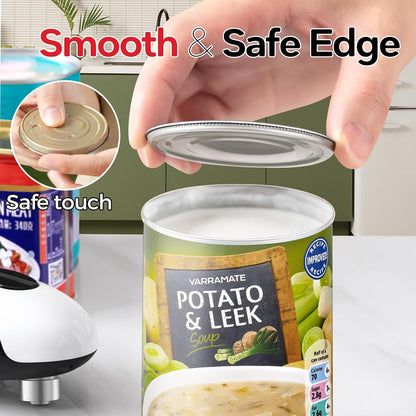 YARRAMATE Rechargeable Electric Can Opener, USB-C Smooth Edge Cutter