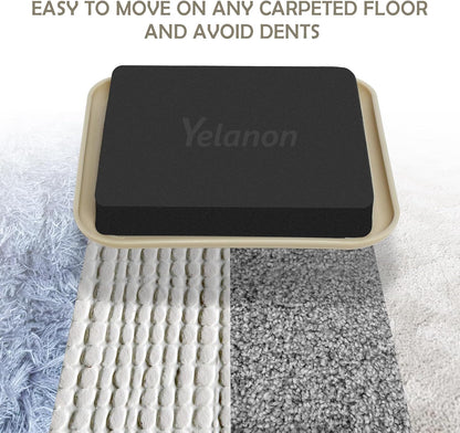Furniture Sliders, 20 pcs-3 1/2” Square Beige Furniture Sliders for Carpet, Furniture Pads for Hardwoods Floors，Furniture Movers Sliders, Reusable Moving Pads, Floor Protectors for Carpet