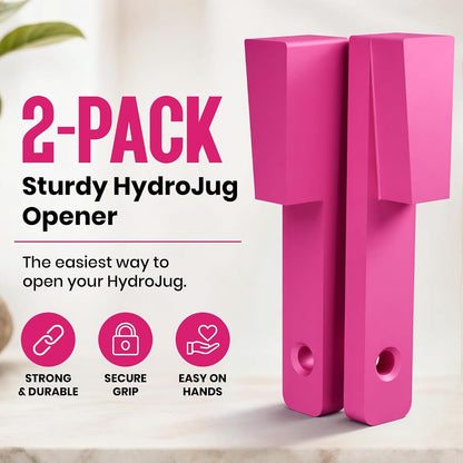 Easy Grip Bottle Cap Opener – Ergonomic Lid Turner for Stanley, Hydrojug, & Owala Tumblers – Easy Grip Assisted Bottle Opener for Weak Hands – 20oz, 32oz, 40oz - Hot Pink
