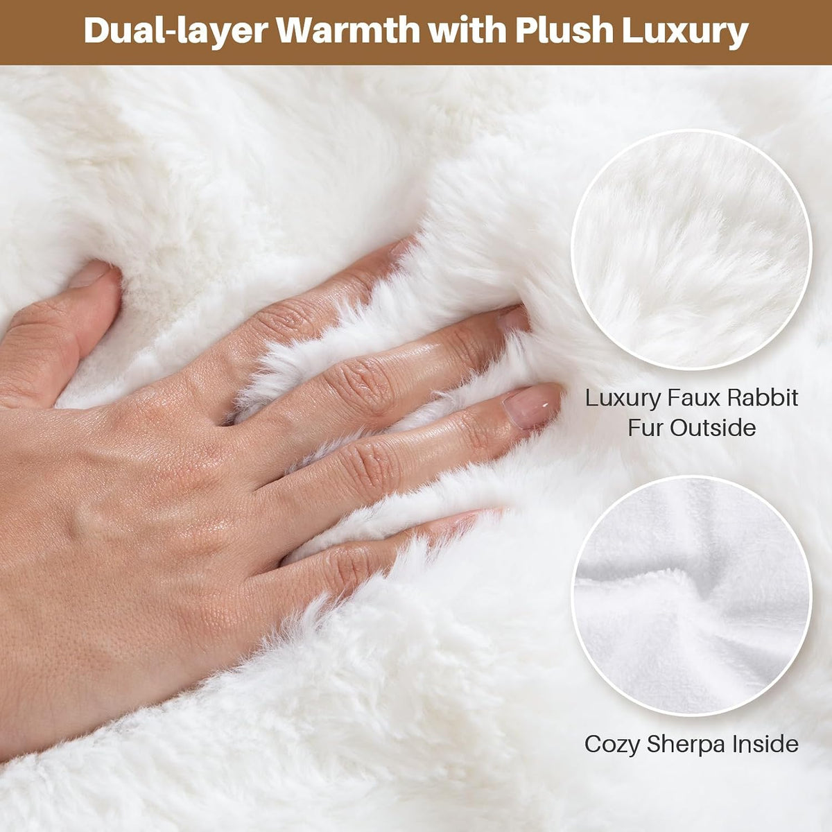 Electric Foot Warmer, Luxury Faux Fur Heating Pad for Feet Pain Relief Cramp, Heated Foot Warmer for Under Desk & Bed with 3 Heat Settings & 2H Auto-Off, ETL Certified, 20x22 Inch, Dark Grey