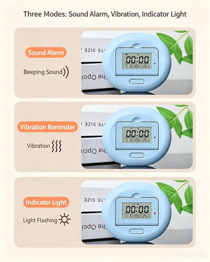 Vibration Alarm Clock for Heavy Sleepers Silent Wake Up Bed Shaker | 2 Alarms, Snooze, Backlit, Countdown Timer, for Students Dorm