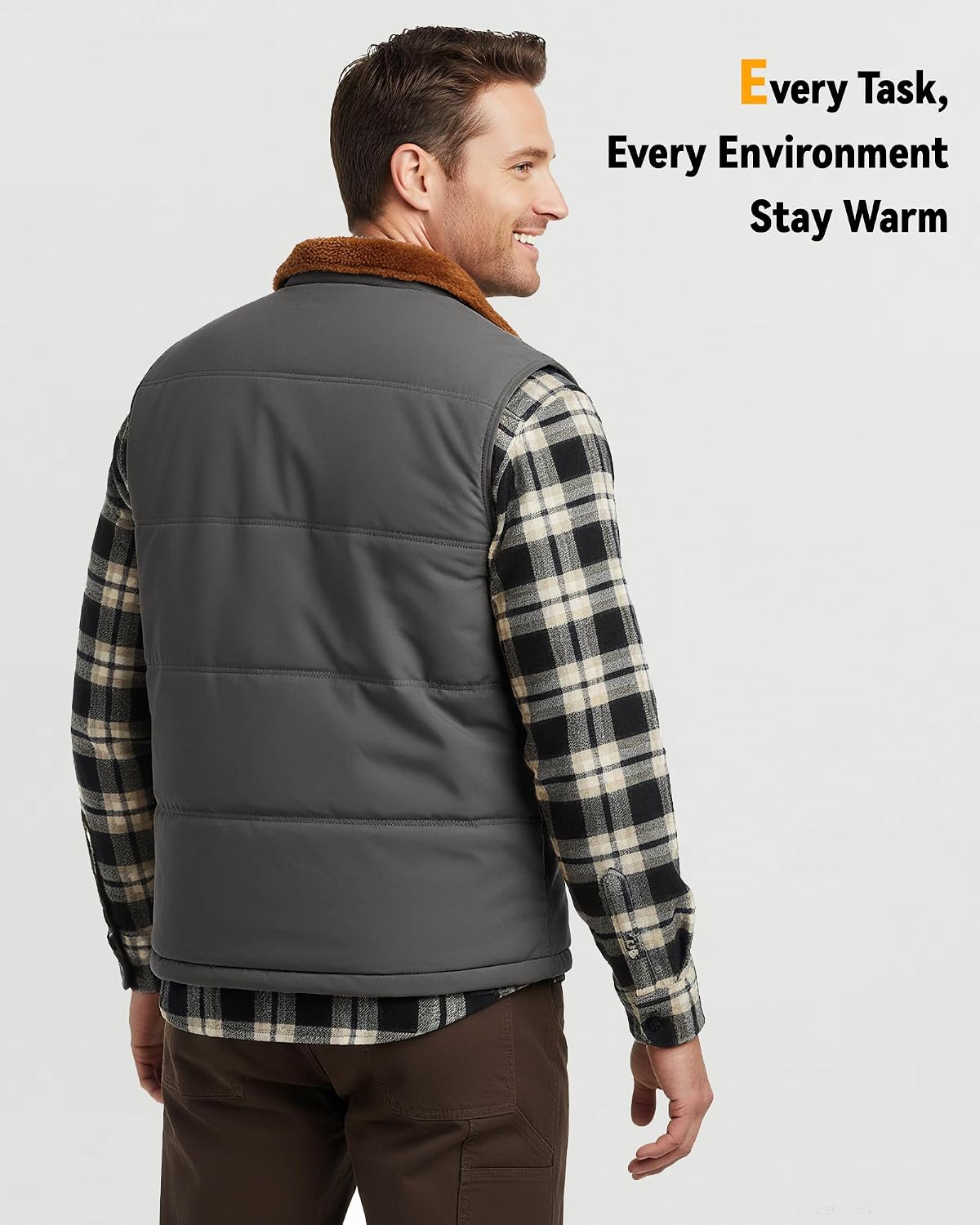 Wulcea Graphene Heated Vest Fleece For Men 7.4V Fast Charge Large Capacity Battery