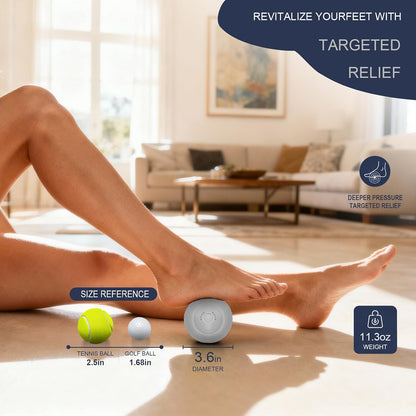 HODEMI Vibrating Massage Ball with Heat, Deep Tissue Massage Ball for Muscle Recovery & Myofascial Release, Neck, Shoulder, Back, Legs & Feet, 7 Modes & Smart Memory (Gray)