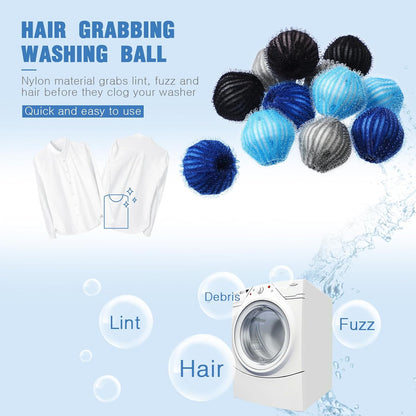 Blulu 18 Pieces Pet Hair Remover for Laundry, Classic Color | Reusable Washing Machine Hair Catcher Pet Dog Cat Fur Catcher Lint Remover from Laundry
