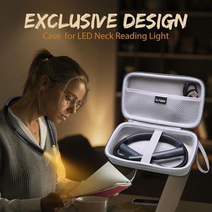 LTGEM Neck Light Case Compatible with Glocusent/Gritin/EastPin/Vekkia/Enclize/NIVAVA/LUXJET Neck Reading Light Cases, Book Light for Reading in Bed Cases,Grey (Case Only)