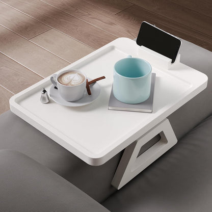 Couch Arm Tray,Bamboo Folding Sofa Tray,Sofa Armrest Trays Clip-On Couch Desk for Drinks,Snacks,Phone,Remote Control（Black）