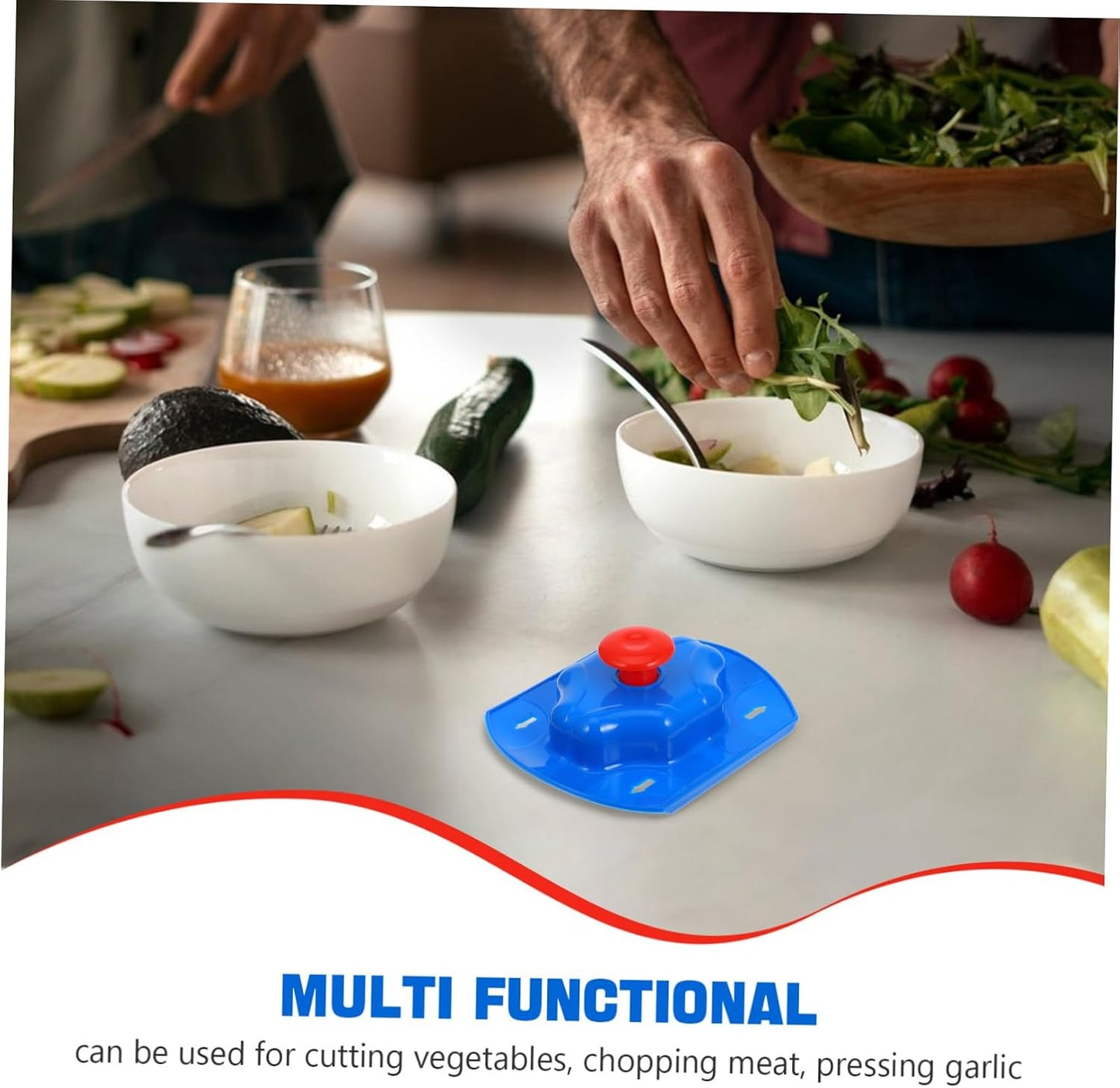Zerodeko Multifunctional Mandoline Slicer Hand Guard with Pressdown Safety Holder for Finger Protection Vegetable and Meat Cutting Easy to Clean Kitchen Food Pusher Tool