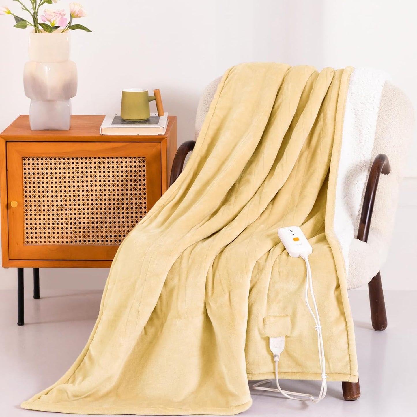 Templewet Heated Blanket Throw 50" x 60",Cute Electric Blanket,Racoon | Timer Settings,Auto Off,Soft Sherpa Heated Throw Blanket,Machine Washable,Fast Heating for Sofa Bed Office Use,Gifts for Mom