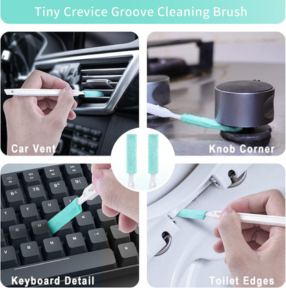 Lumkew Small Cleaning Brush Tight Spaces, 8pcs Crevice Cleaning Brushes Tool for Household Use, Tiny Cleaning Brush Mini Parts Humidifier Toaster