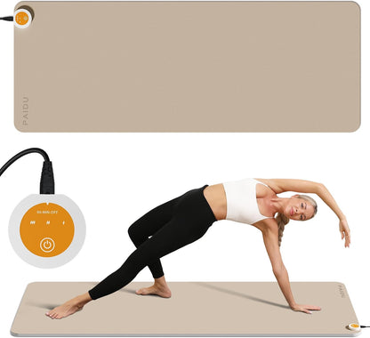 PAIDU Heating mat, Extra Large Anti Slip Electric Heating Yoga mat