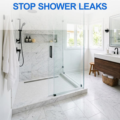 Yecaye 3 Pack 3/8" x 39" Shower Door Bottom Seal Strip, Shower Door Sweep | Shower Door Sweep for 3/8'' (10mm) Doors, Frameless Glass Shower Door Seal Strip Stop Shower Leaks and Create a Water Barrier