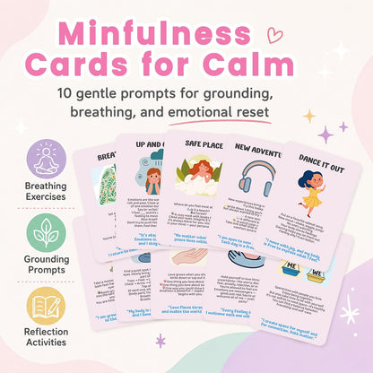 Mood Tracker Journal Set for Teen Girls & Tweens, Self Care Gift(Pink)