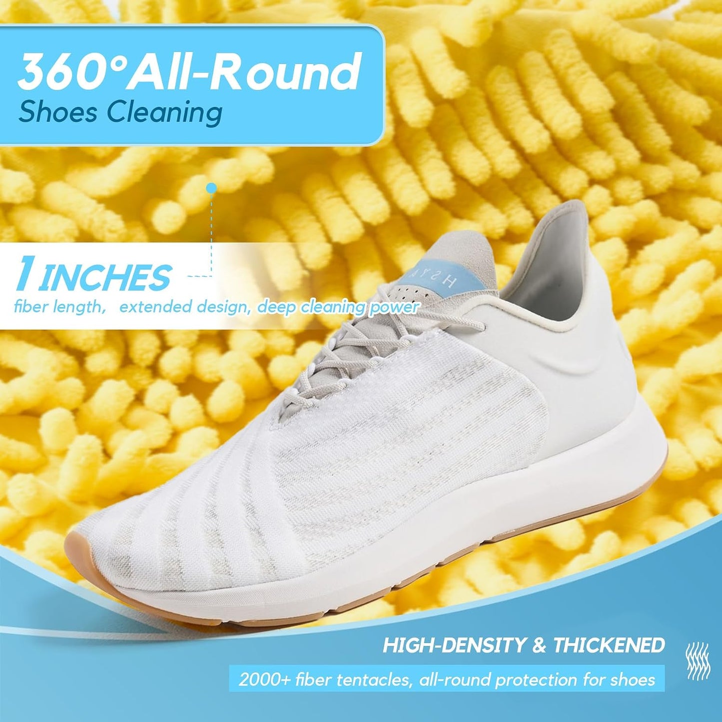 Shoe Washing Machine Bag, 4 Pcs Shoe Laundry Bag for Sneacker | With 4 Boot Stretcher (L 6-12.5 & S 5-10.5), Reusable,Durable Zipper,360°Deep Cleaning, Fit Most Shoes Types