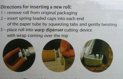 Plastic Wrap Cutter, Food Freshness Dispenser Preservative Film Unwinding Cutting Foil Cling Wrap Kitchen Accessories Easy to Use Just Pull Press Cut and Wrap
