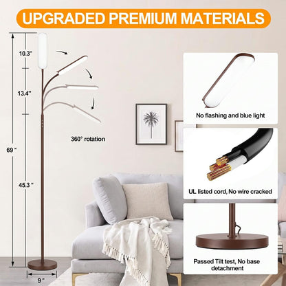 marctronic Floor Lamp, 18W 1800LM Super Bright LED Floor Lamp with Remote & Works with Smart Plug, Dimmable Timing Eye Caring Reading Lamps Floor Standing for Living Room Bedroom Office