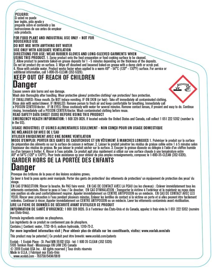 Ecolab Greasestrip Plus Degreaser- 32 FL OZ