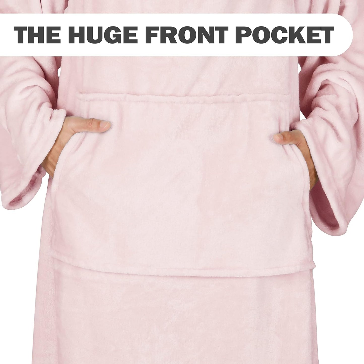 Solaris Wearable Blanket with Sleeves for Adults, Softness Comfort Warmth Fleece Gift for Women Men, Snuggy Body Throw TV Blanket for Home Office Lounge, Gift for Your Lover