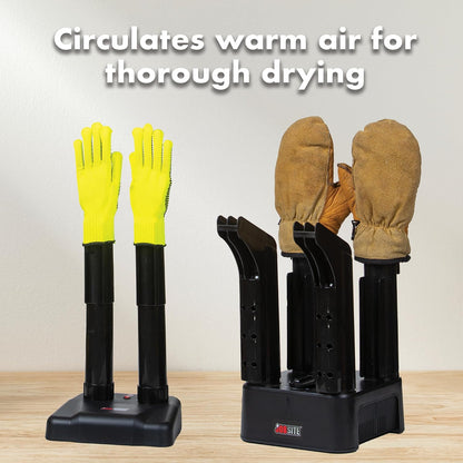 JobSite Boots Dryer & Glove Dryer - Mighty Dry Boot Dryer with Heat Blower Fan & Glove Attachments - Fast Glove & Shoe Dryer - Helps Reduce Odor