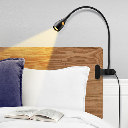 acegoo Minimalist Clip On Reading Light, Head Switch Headboard Book Lamp
