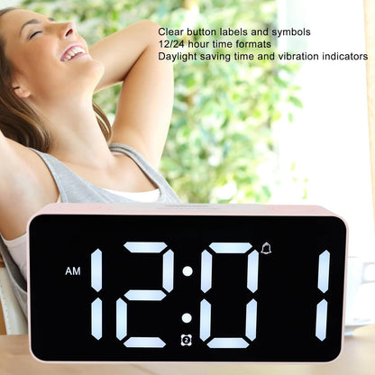 Dioche Loud Alarm Clock with Bed Shaker Digital Bed Shaker Alarm Clock LED Digital Shaking Vibrating for Heavy Sleepers Extra Loud