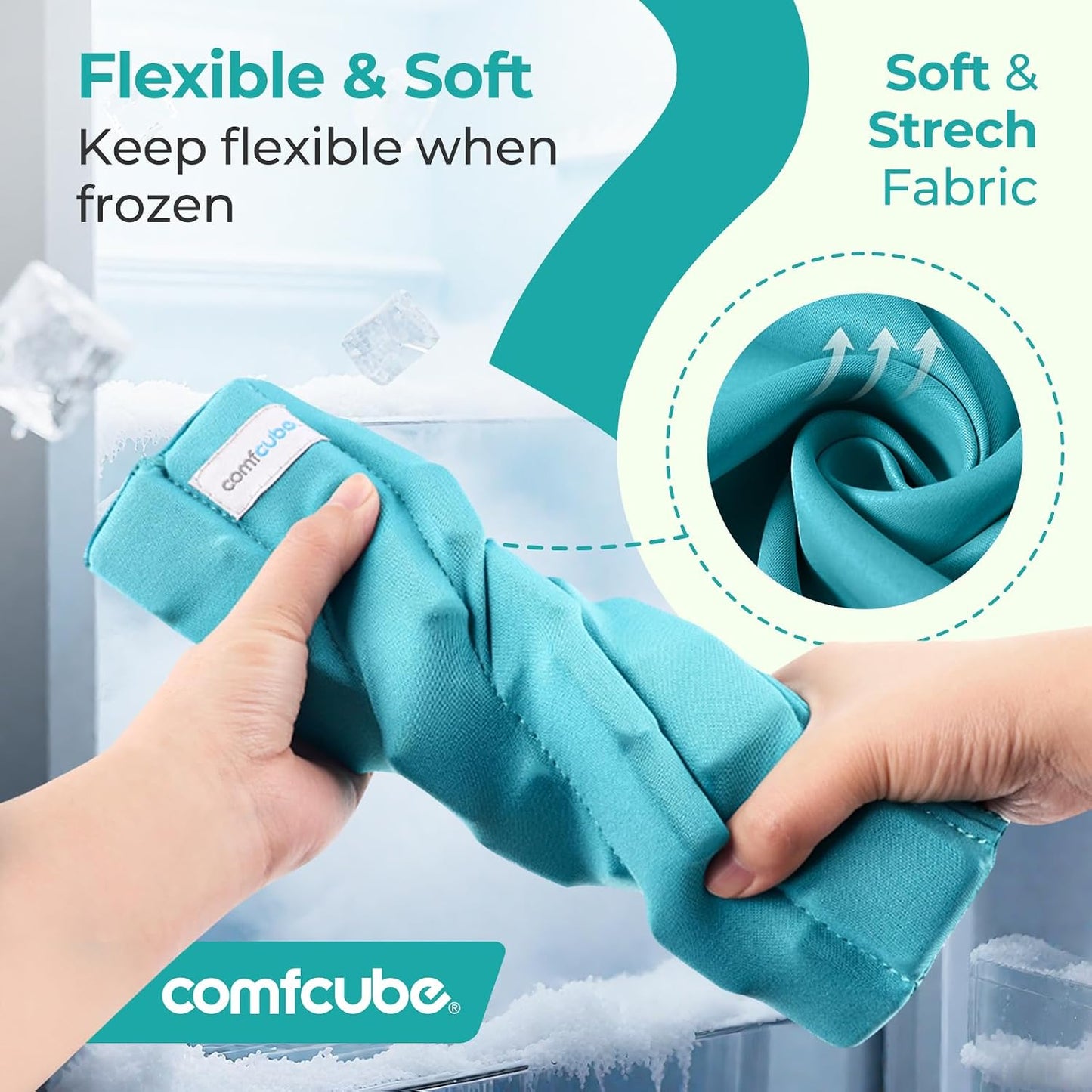 Neck Ice Pack Wrap for Cervical Pain, 2 Hours Long Lasting Cold | Ice Pack for Neck Shoulders Cooling, FSA Eligible, Flexible Cold Pack for Hot Weather, Hot Flashes, Surgery, Swelling
