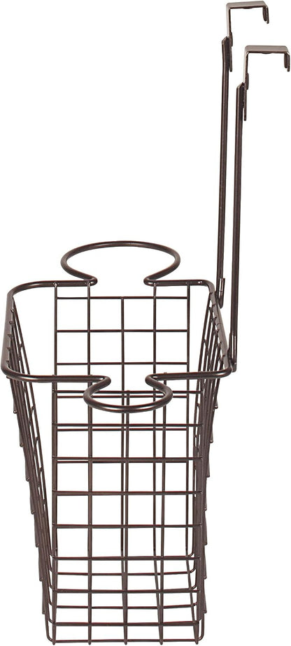Spectrum Grid Over the Cabinet Styling Station (Satin Nickel) - Tall Bathroom & Under Sink Organizer for Hair Dryer, Beauty Tools, Accessories, & Home Essentials