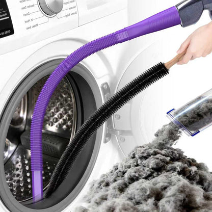 Sealegend 2 PCS Dryer Vent Cleaner Kit, Dryer Lint Vacuum Attachment&Brush | Blue Dryer Vent Vacuum Hose Dryer Lint Remover Brush for Dryer and Washer,Deep Traps Cleaning Tool Fits Most Vacuums