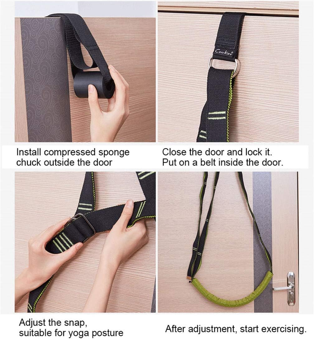 Yoga Fitness Stretching Strap, Door Flexibility Stretching Strap, Improve Leg Waist Back Flexibility Back Bend Assist Trainer, for Rehab Pilates Ballet Dance Cheerleading Splits Gymnastics