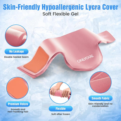 ONLYCARE Neck Ice Pack Wrap Gel - Upgraded Shoulder Ice Packs for Injuries Reusable, Hot and Cold Compress Ice Packs for Neck, Relief of Pain, Office Pressure, Swelling, Sprains
