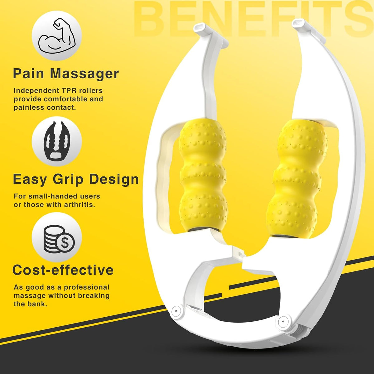 Arm Massager & Forearm Massager, Adjustable Muscle Roller for Tennis Elbow