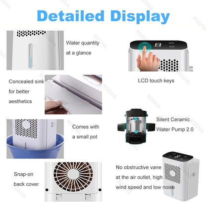 Home Water-Cooled Bed System,12V Cooling Bed System with LCD Display&Air Purification Function,for Hot Sleeper and Night Sweat