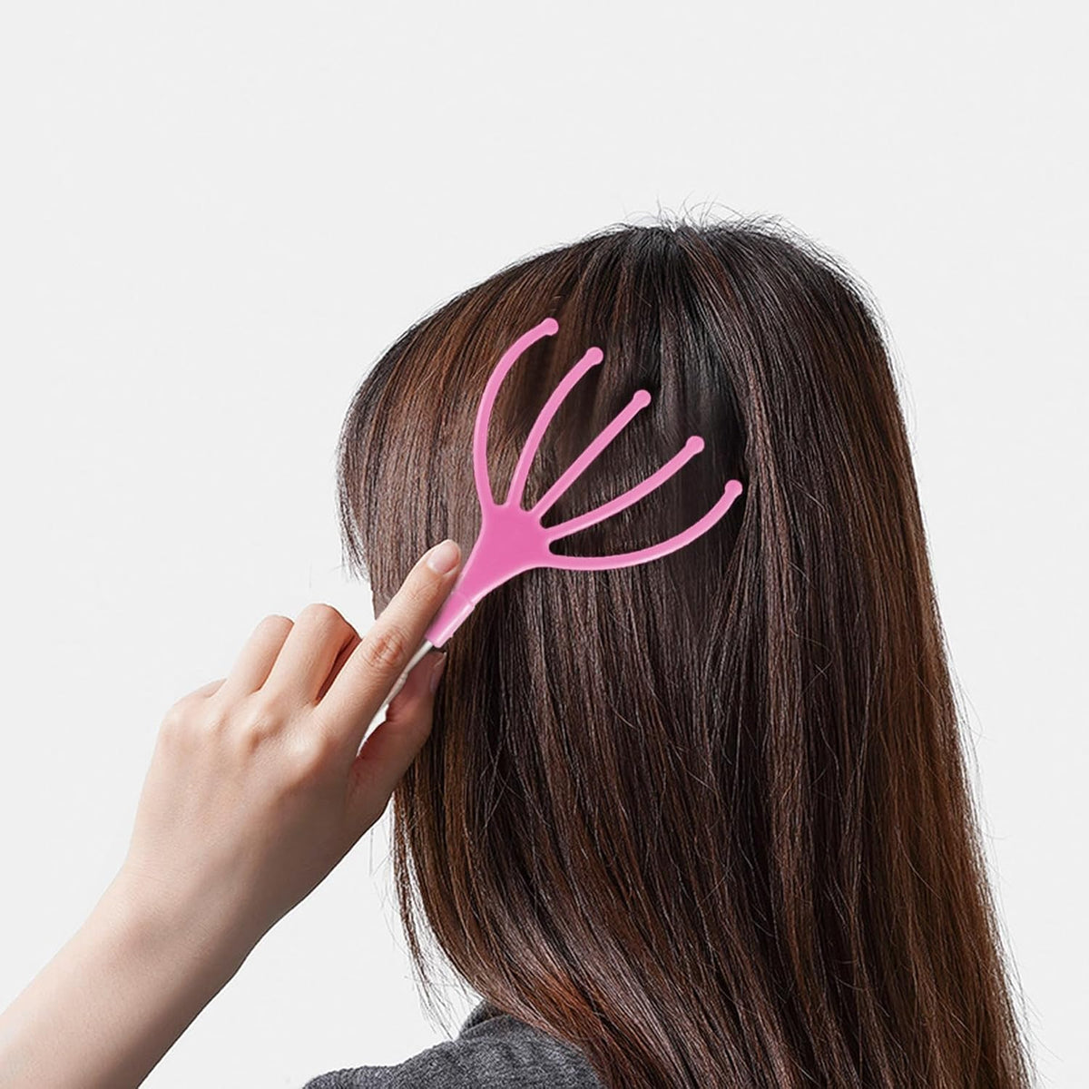 Silicone Back Scratching Tool Extendable Telescopic Back Scratcher Skin Safe Bristle Claw Back Scratcher with Folding Handle