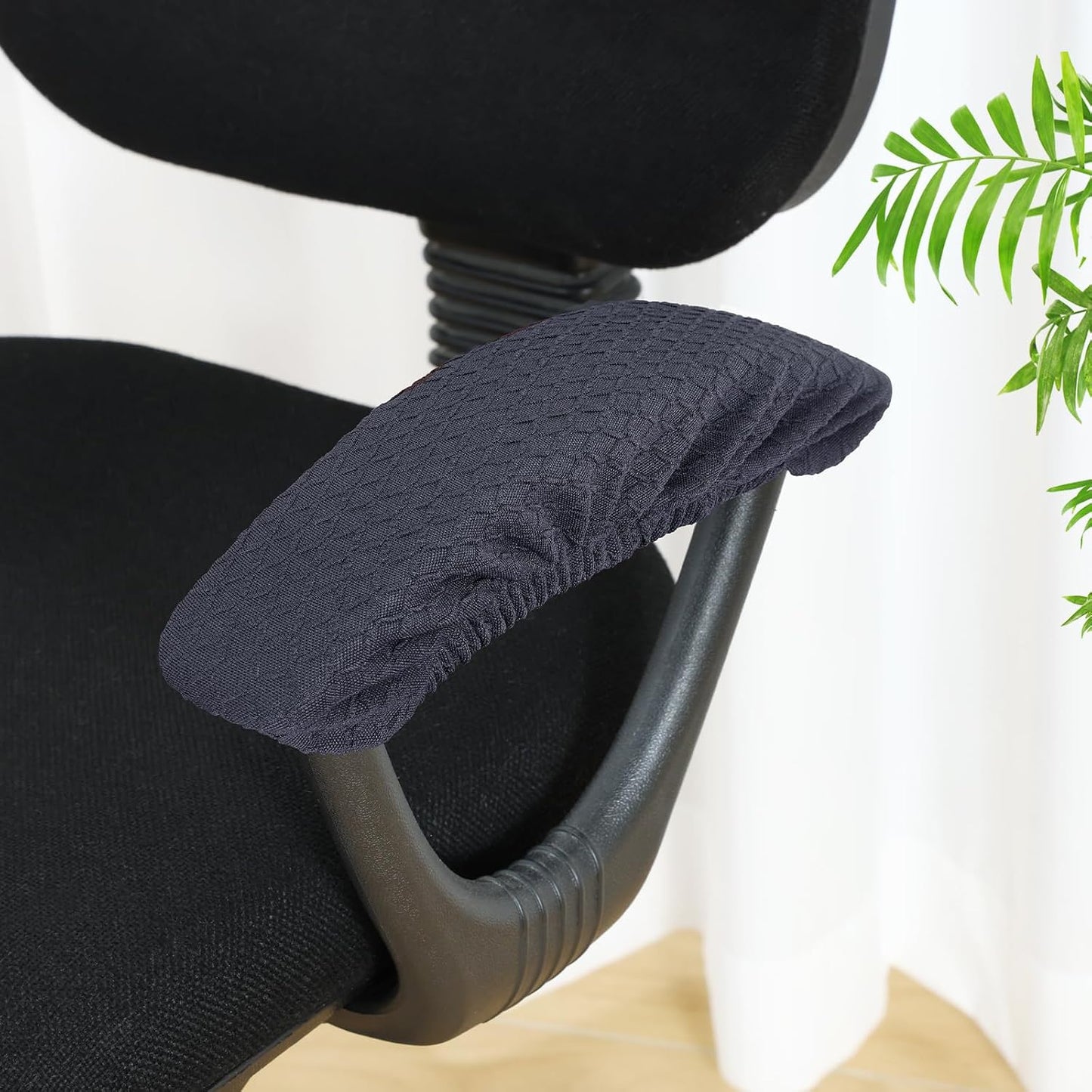 Smiry Office Computer Chair Armrest Covers, 2PCs Anti-dust Arm Rest Pad | Removable Washable Desk Chair Arm Pad Covers, Grey
