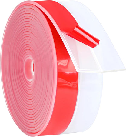 ToLanbbt Weather Stripping Silicone Door Seal Strip 2 in x 10 ft Door Draft Stopper Self Adhesive Tape, Side & Bottom Gaps Insulation Seal for Glass Shower Sliding Window, Black