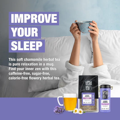 Tiesta Tea - Lavender Chamomile Herbal Tea, Loose Leaf, Calming Blend with Chamomile, Lavender, and Lemongrass, Caffeine-Free Herbal, Great for Hot or Iced, Resealable Pouch, 25 Cups, 0.9 Ounce
